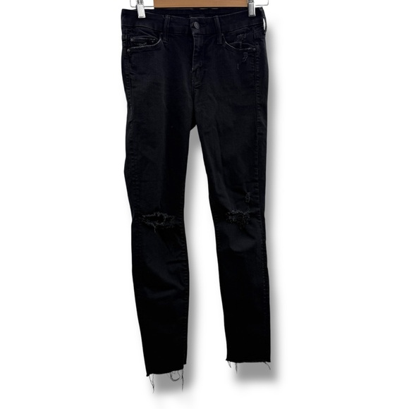 Mother Denim The Looker Ankle Fray Skinny Jeans in Guilty As Sin Sz 25 Gray Wash - Picture 3 of 16